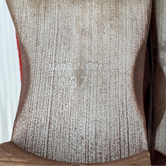 Free People D’orsay Royale flats size: 37 / 6.5-7 us red alligator embossed - Picture 11 of 14